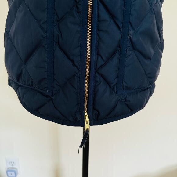 J. Crew Womens Excursion Navy Quilted Down Vest Style #49194 - Picture 6 of 10